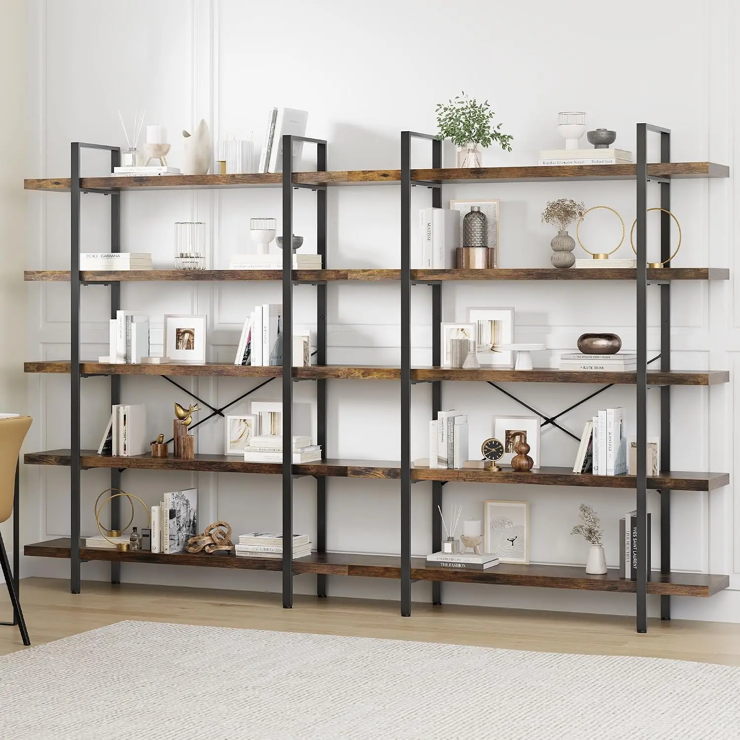 Home Office With Bookshelves - Набор из 2 книжных полок, прочный