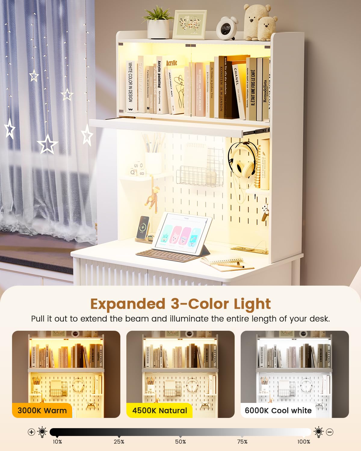 Белый стол с розетками, неболь – обзор и цена Desk Drawer Small