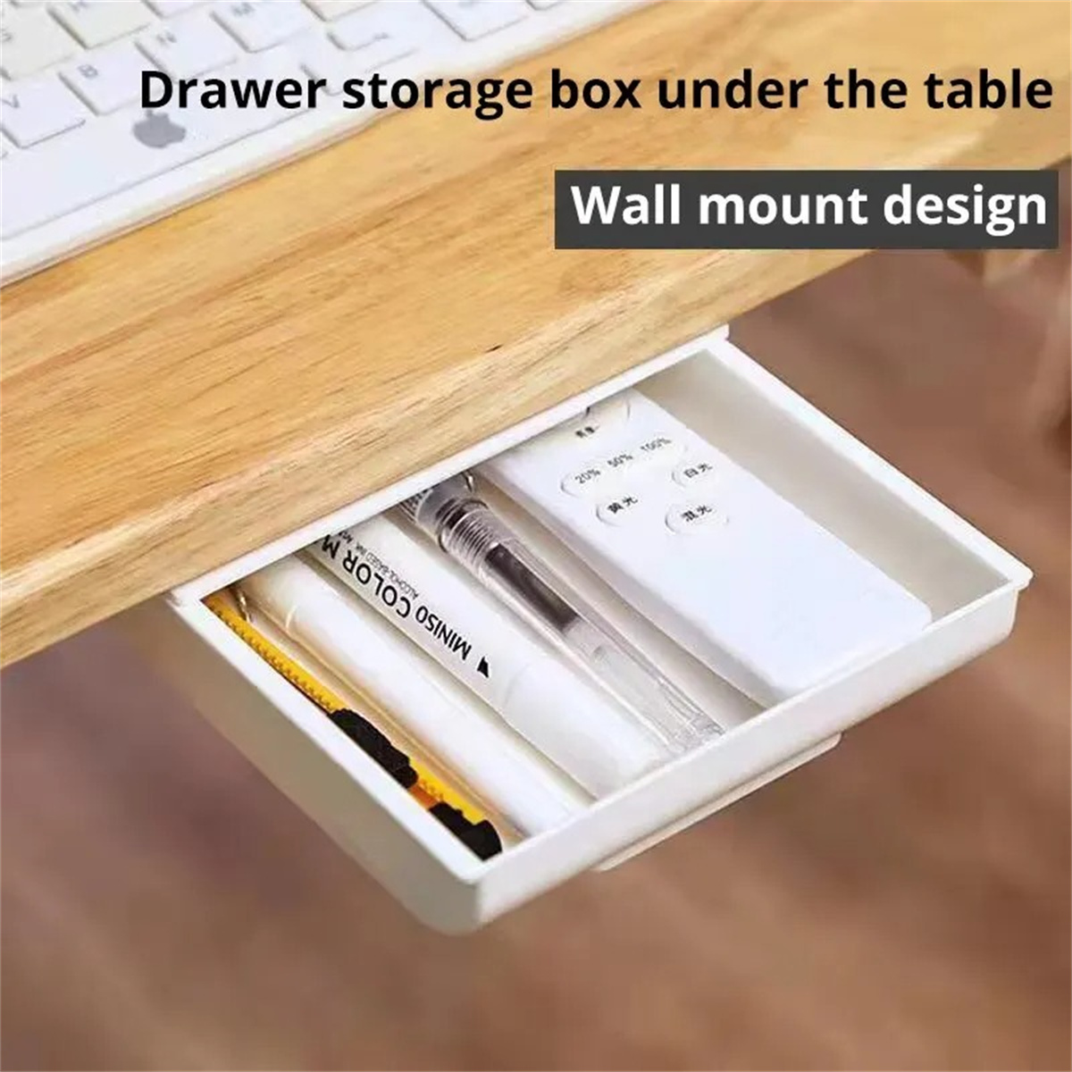 1 шт. Белый самоклеящийся выдв – обзор и цена Desk Drawer Small