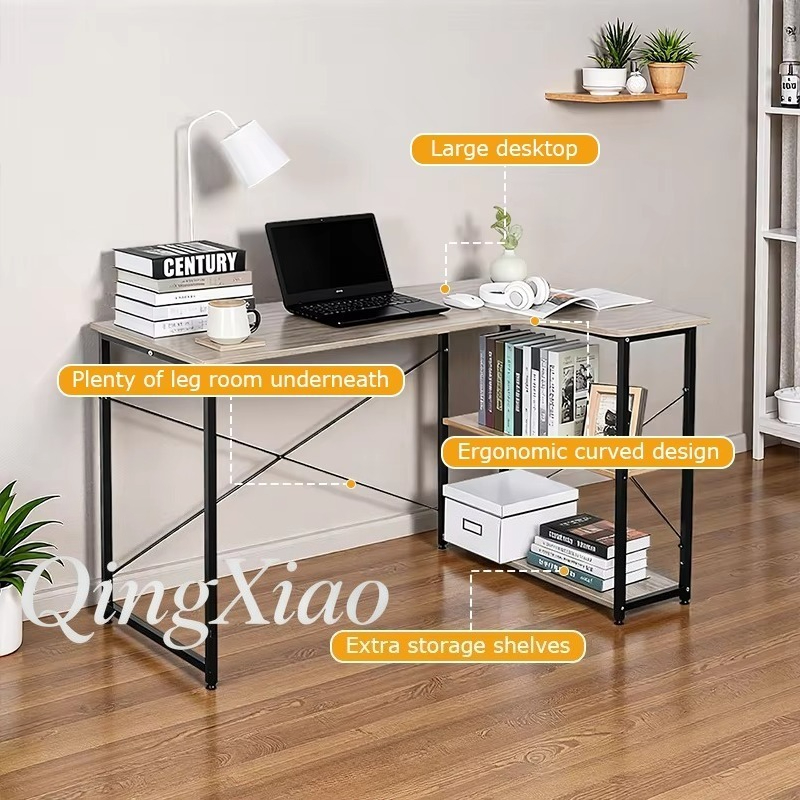 Угловой L-образный стол с инте – обзор и цена Home Office With Bookshelves