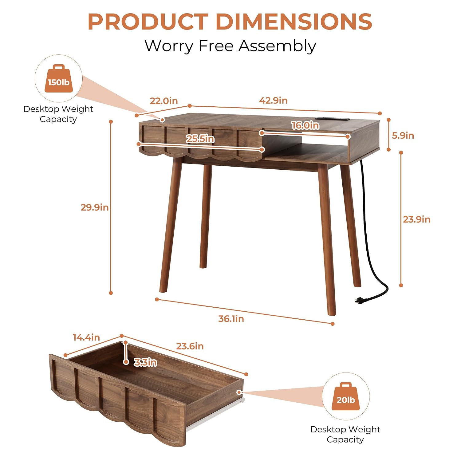 Письменный стол в стиле середи – обзор и цена Desk Drawer Small